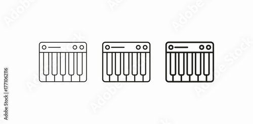 piano music icon sign vector