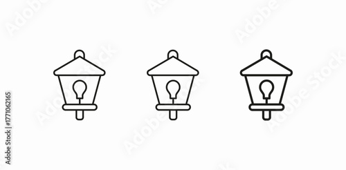 street lamp icon sign vector