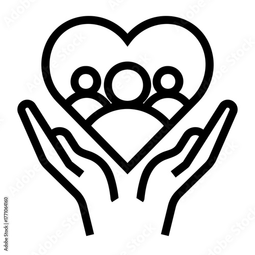 humanitarian Line Icon