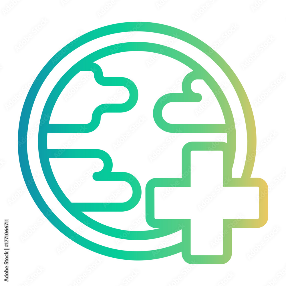 Fototapeta premium humanitarian Line Gradient Icon