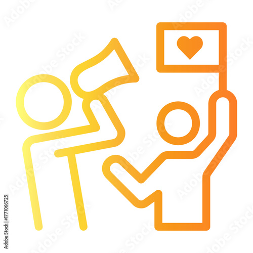 humanitarian Line Gradient Icon