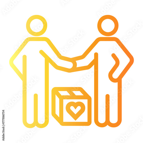 humanitarian Line Gradient Icon