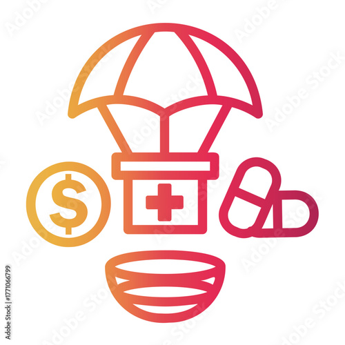 humanitarian Line Gradient Icon