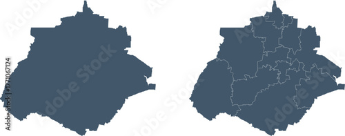 Aguas calientes Map Outline and Internal Divisions