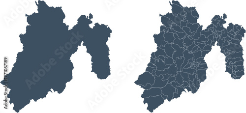 STATE OF MEXICO Map Outline and Internal Divisions