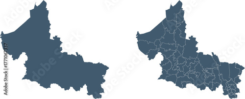 SAN LUIS POTOSI Map Outline and Internal Divisions