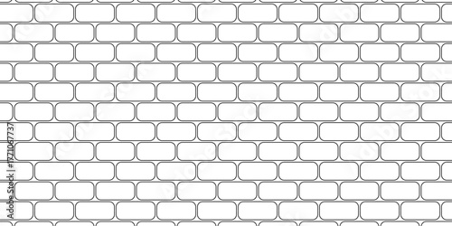 Pavement seamless mosaic stone concrete wall surface tiles. subway vector block rock white brick wall texture background.	