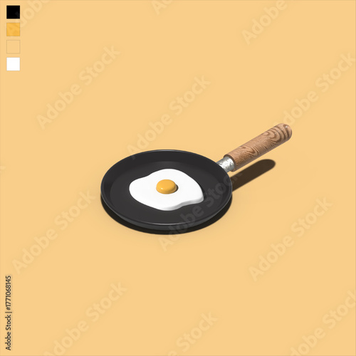 fried eggs in a frying pan