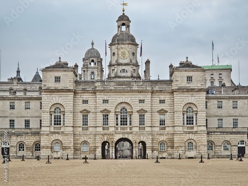 London, United Kingdom - October 11, 2025:  Horse Guards viewed from Horse Guards Parade and St James's Park