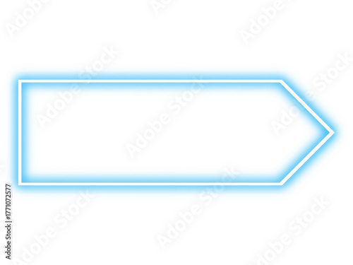 A bright blue neon hexagon glowing on a dark background, representing modern technology, innovation, and digital aesthetics.