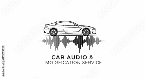 Car Audio and Modification Service Logo Design.