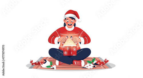 Magic Christmas Morning: Opening a Glowing Box