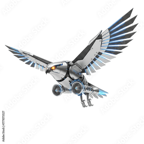 Mechanical eagle soars with turbine powered flight