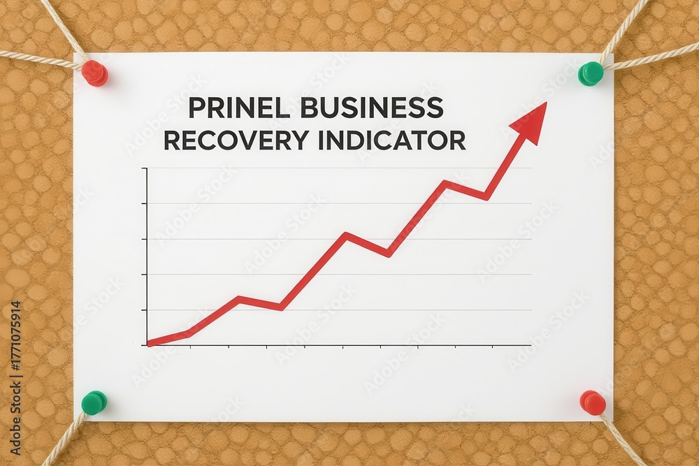 Obraz premium small business recovery concept. Business recovery indicator with upward trend graph.