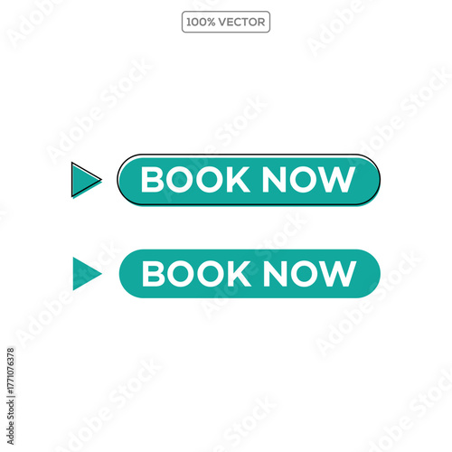 Book Now Icon Set Vector Reservation Symbols for Website illustration