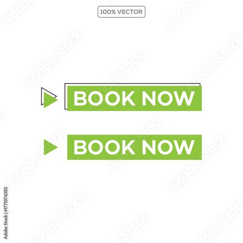 Book Now Icon Set Vector Reservation Symbols for Website illustration template
