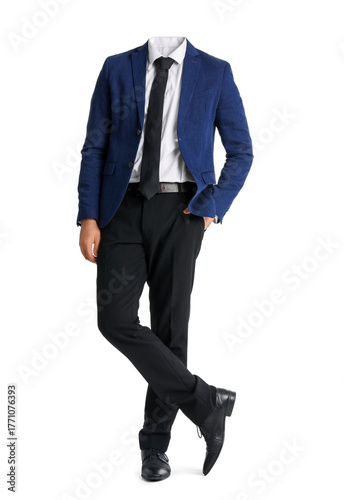 Young businessman on white ...