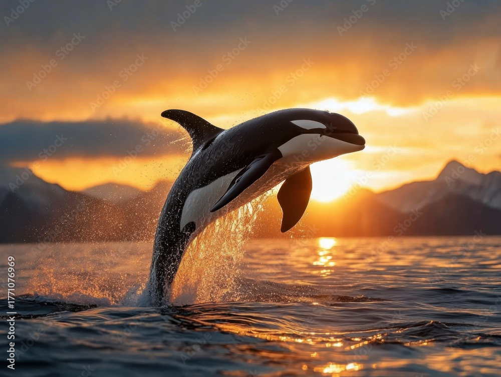 Fototapeta premium Playing With Water In Shine Of Sun