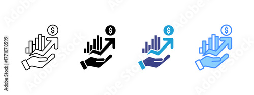 Profitable icon set multiple style collection