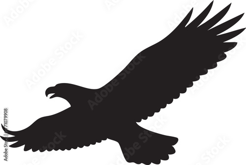 Majestic eagle in flight detailed vector illustration with vibrant cmyk colors and classic typography for design projects