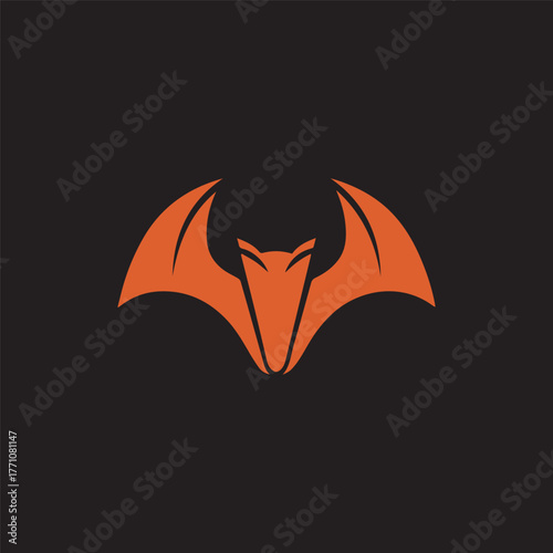 Silhouette style minimal horseshoe bat t-shirt design featuring sleek black vector art of a bat, perfect for wildlife lovers, nocturnal animal fans, Halloween fashion enthusiasts, minimalist art admir