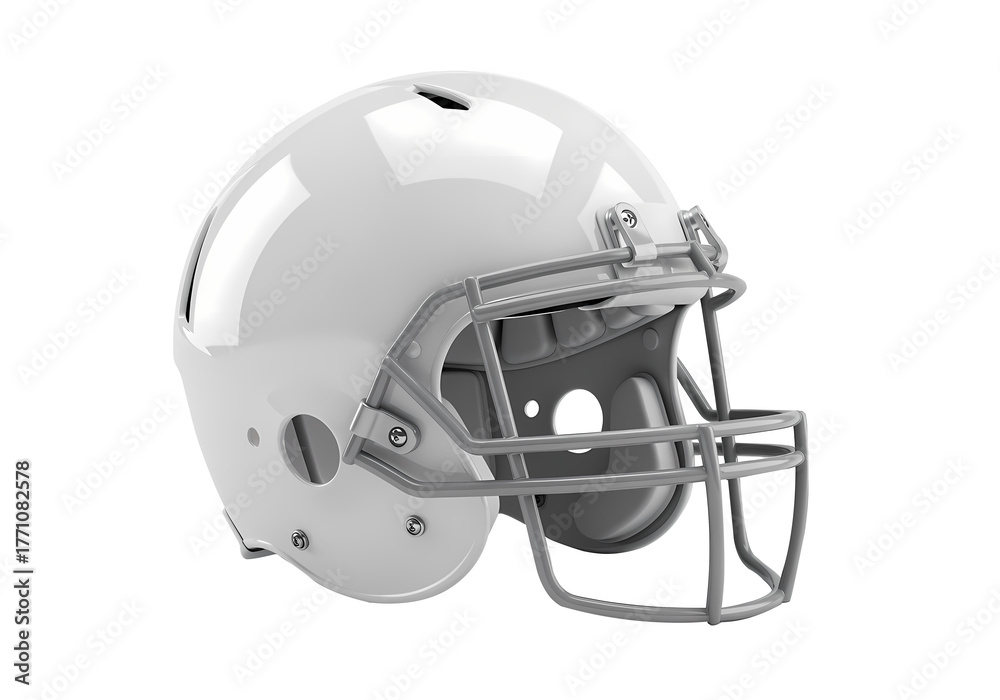 Fototapeta premium Find the best white football helmet for sale protective gear equipment on transparent background
