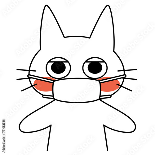 体調不良の猫（マスク）