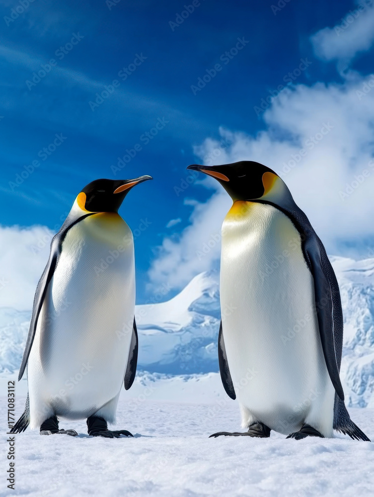 Fototapeta premium Emperor Penguins in Antarctica