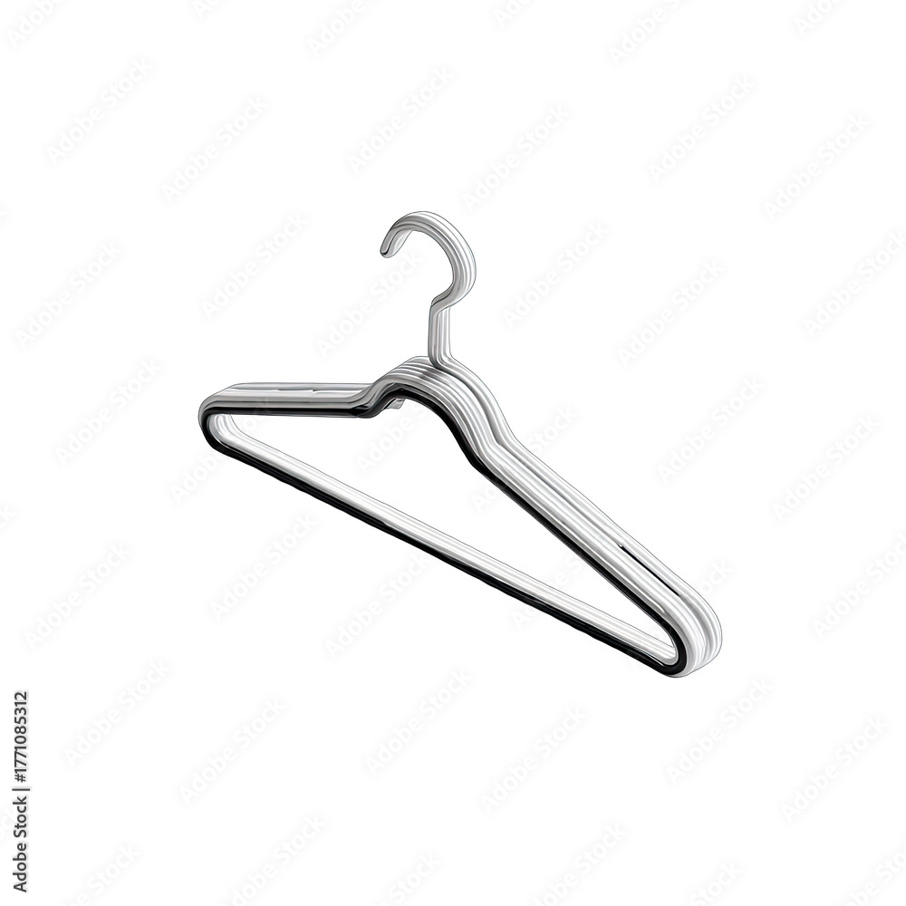 Fototapeta premium Silver plastic coat hanger