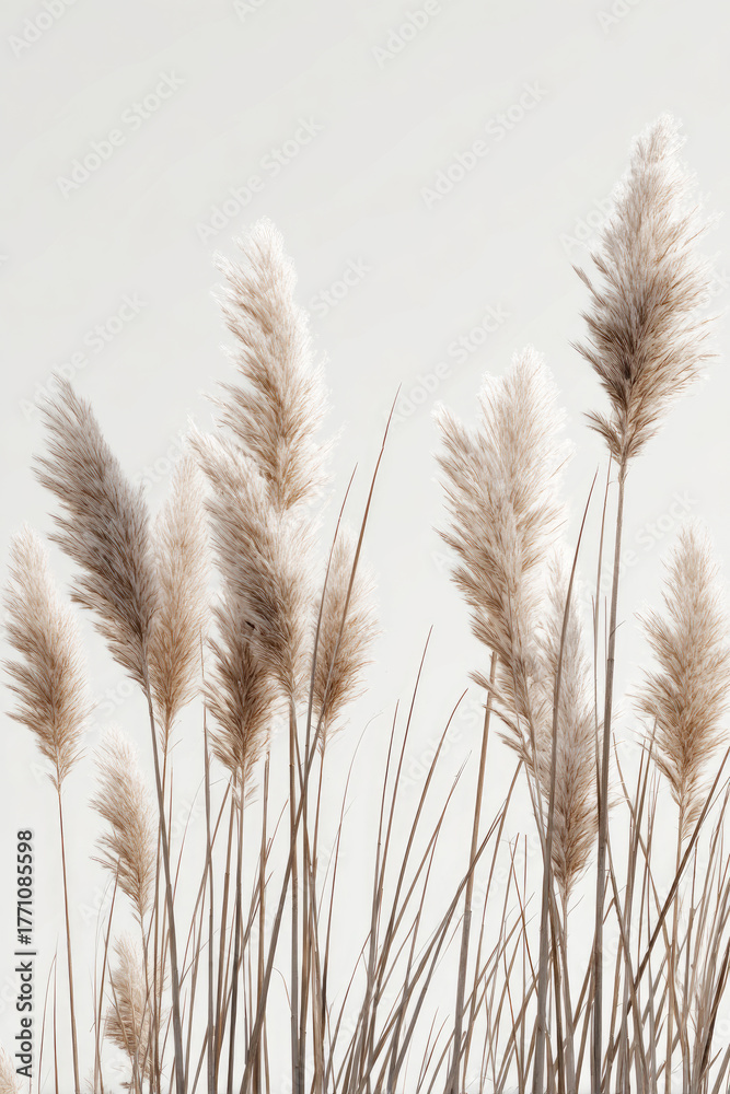 Obraz premium Elegant Pampas Grass Against a Soft Background