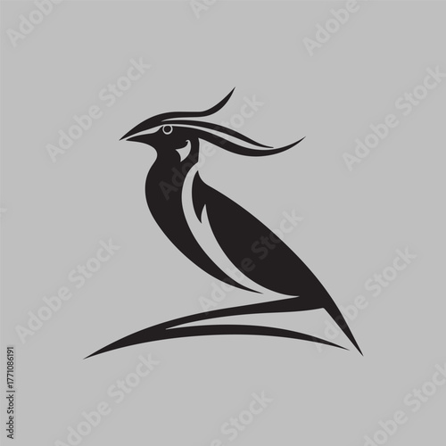 Silhouette style minimal muntjac deer t-shirt design featuring elegant black vector art of a deer, perfect for wildlife lovers, forest explorers, nature enthusiasts, minimalist fashion fans, and moder