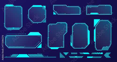 Dynamic UI elements showcasing futuristic designs for enhanced user interfaces and experiences