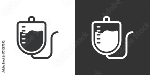 Infusion Bag icon. Solid glyph series icon