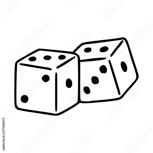 board game dice set graphic element