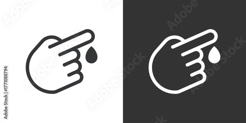 Blood Sampling icon. Solid glyph series icon