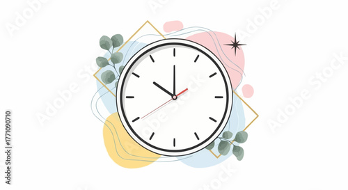 alarm clock with flower