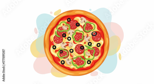 vector illustration of pizza