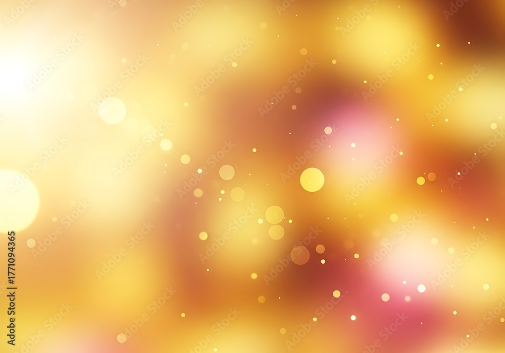 Fototapeta premium Abstract golden bokeh lights and sparkles background