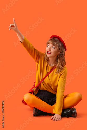 Stylish young woman in fall...