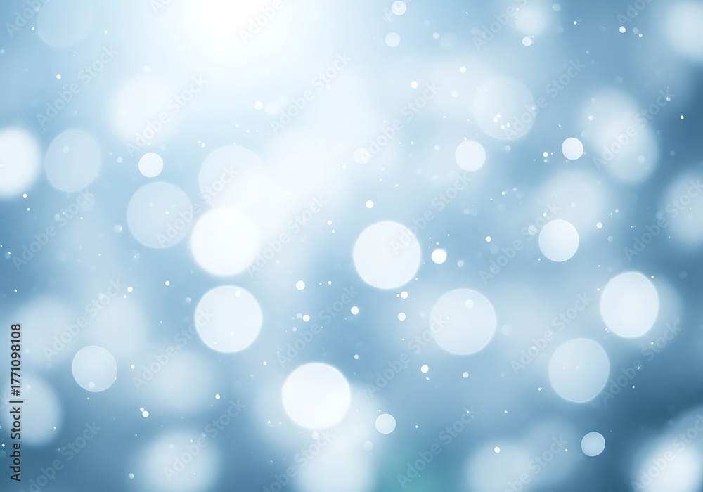 Obraz premium Soft blue bokeh lights with subtle sparkle effect