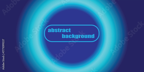 Abstract Neon Blue Glowing Circle Light Effect on Dark Background for Technology, Space, and Futuristic Designs