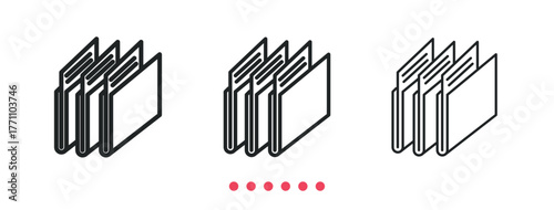 Folder icon. Thin line icon vector