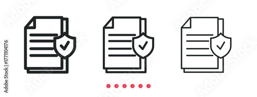 Protection icon. Thin line icon vector