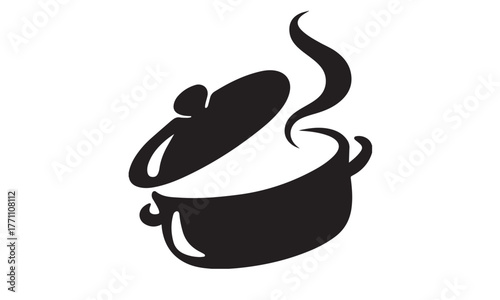 Cooking pot with steam food preparation meal hot cuisine