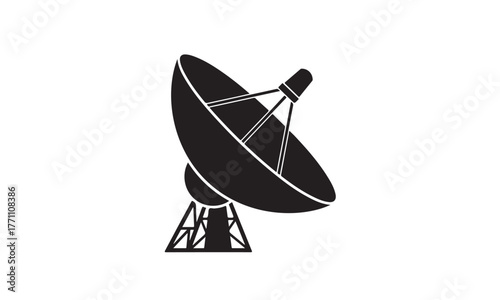 Satellite dish receiving signal