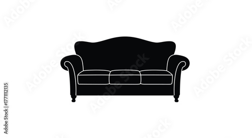 A simple illustration of a green armchair with a yellow blanket draped over it