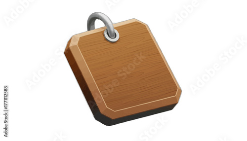 Charming wooden luggage tag offering personalization and nostalgic travel memories vibe