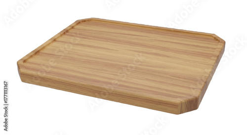 Serve appetizers stylishly on this modern wooden serving tray, perfect for entertaining guests