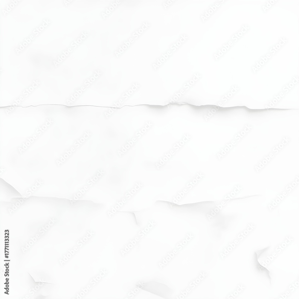 Obraz premium Abstract image of a white crumpled paper with visible folds and subtle shadows creating a textured surface.