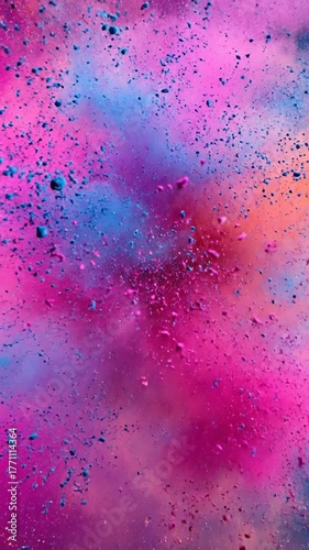 Exploding colorful powder abstract design background vibrant artistic